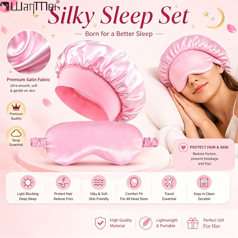  Satin Bonnet Sleep Eye Mask  - Hair Care Treatment review and price