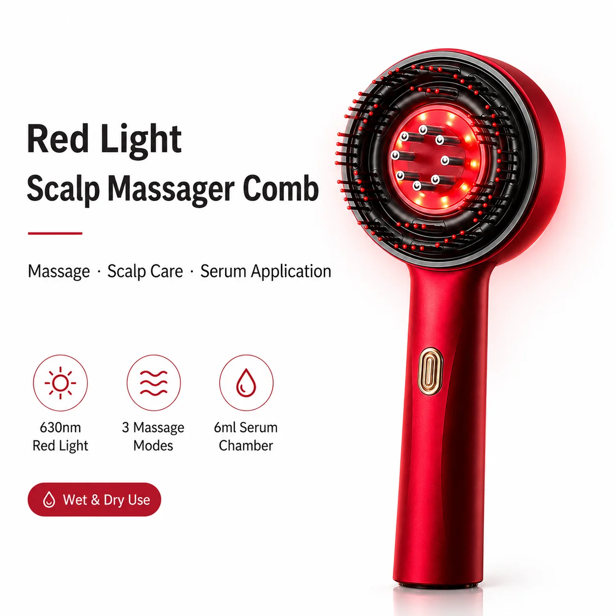 Red Light Scalp Massager Comb  - Hair Care Hair Serum review and price