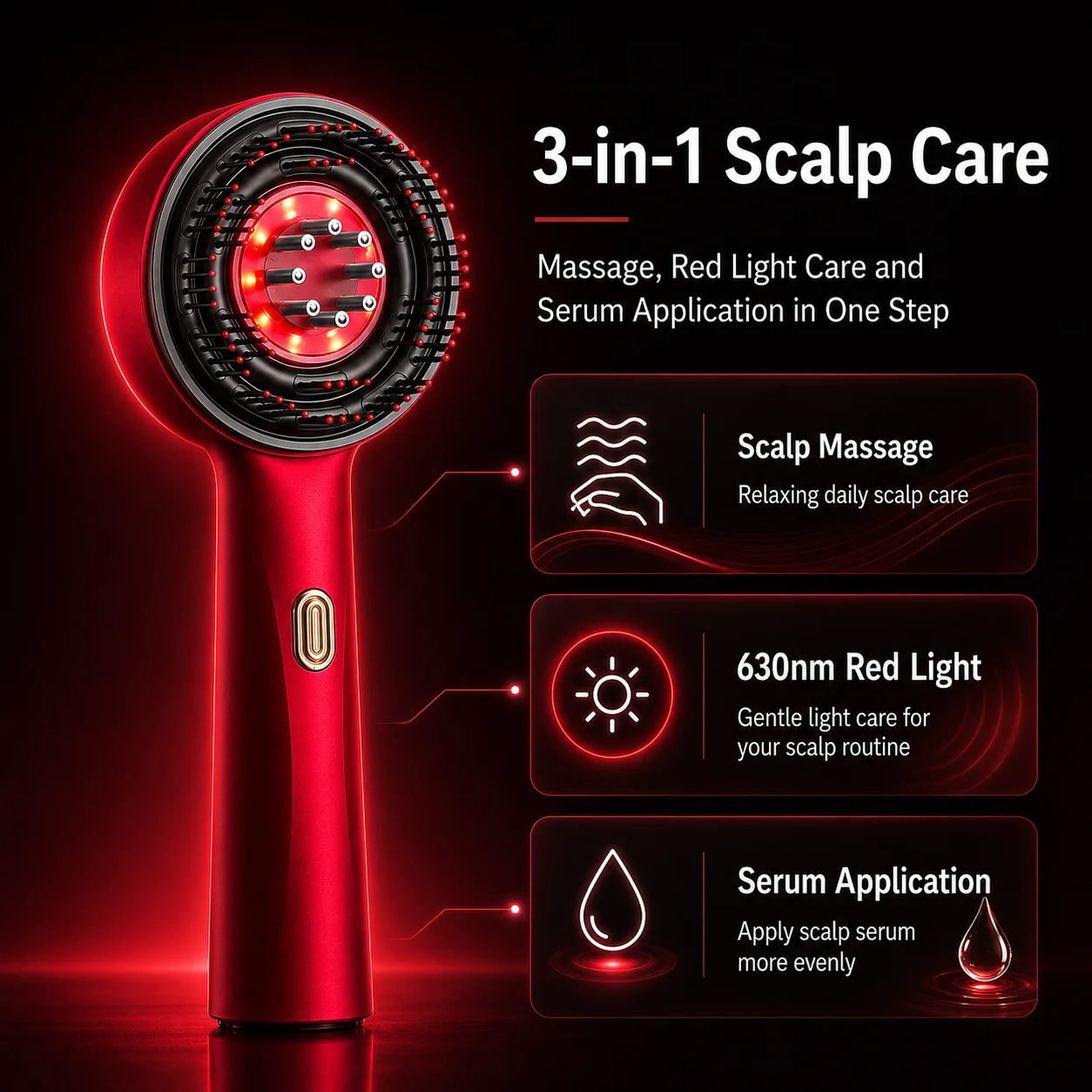Red Light Scalp Massager Comb  - Hair Care Hair Serum review and price