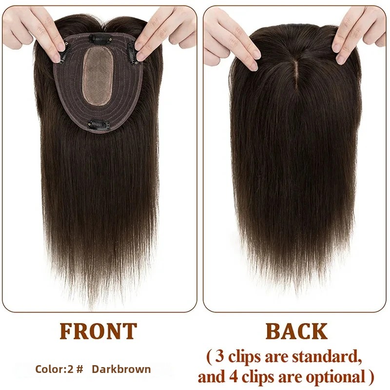 Straight Silk Top Base Topper  - Clip In Hair Piece review and price