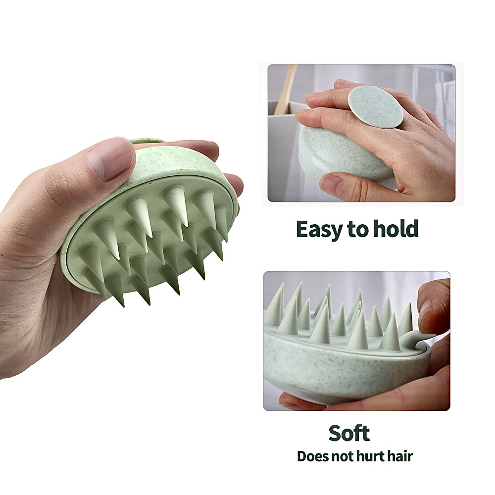 Wheat Straw Silicone Head Wash - Hair Care Dandruff review and price